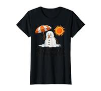 Funny Melting Snowman Seasonal Depression Summer Sarcastic Value Graphic T-Shirt, Women, Black, L