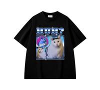 Funny Meme Cat Huh T-Shirt Goofy Ahh Silly Cats Joke Prank Gag Saying Graphic Tees Shirts Women Men Teens