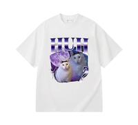 Funny Meme Cat Huh T-Shirt Goofy Ahh Silly Cats Joke Prank Gag Saying Graphic Tees Shirts Women Men Teens
