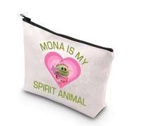 Funny Meme Gift Mona is My Spirit Animal Makeup Bag Mom Meme Cartonn Princes Gift for Girlfriend (Mona Bag UK)