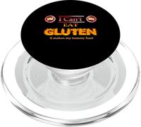 funny meme, I Can't Eat Gluten It Makes My Tummy Hurt PopSockets PopGrip for MagSafe