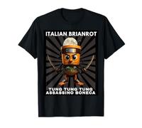 Funny Meme Italian Brianrot Tung Tung Assassino Boneca T-Shirt