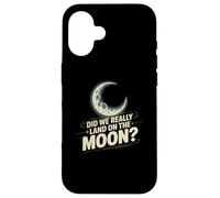 Funny Meme Moon Landing | Apollo Hoax Sarcastic Space Humor Case for iPhone 16