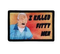 Funny Meme Print Patches, I Killed Fitty Men Patch Military Tactical Morale Badge Hook and Loop Sew On for Clothing, Dress, Hat, Backbags