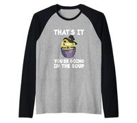 Funny Meme Saying Frog that’s It You are Going in The Soup Raglan Baseball Tee