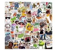 Funny Meme Sticker Pack, 100 Pieces, Waterproof Vinyl Decals for Laptop, Water Bottle, Phone, Skateboard, Journal, Trendy Internet Culture Design, Adult and Teen