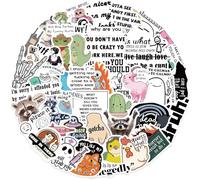 Funny Meme Stickers,Funny Graffiti Stickers,50Pcs Vinyl Waterproof Decals for Adult,for Phone Laptop Water Bottles Skateboard Computer Phone Luggage Guitar Car