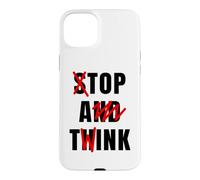 Funny Meme Y2K Stop And Think Top A Twink Case for iPhone 15 Plus