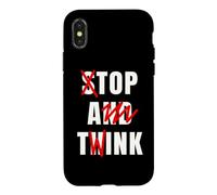 Funny Meme Y2K Stop And Think Top A Twink Case for iPhone X/XS