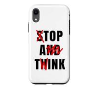 Funny Meme Y2K Stop And Think Top A Twink Case for iPhone XR