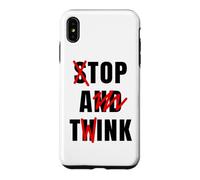 Funny Meme Y2K Stop And Think Top A Twink Case for iPhone XS Max