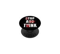 Funny Meme Y2K Stop And Think Top A Twink PopSockets Adhesive PopGrip