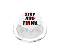 Funny Meme Y2K Stop And Think Top A Twink PopSockets PopGrip for MagSafe