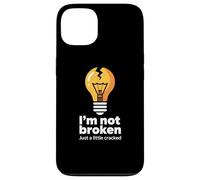 Funny Memes Text Funny I'm Not Broken Just A Little Cracked Case for iPhone 13