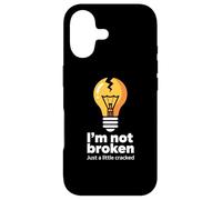 Funny Memes Text Funny I'm Not Broken Just A Little Cracked Case for iPhone 17