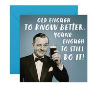 Funny Men Birthday Card - Gentleman Humour - Cheeky Card for Dad, Husband, Brother, Friend, Uncle, Bro, Lad, Mate, Colleague, Guys, Boys, Him - Getting Old and Fun - Comes with Stickers