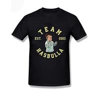 Funny Men Tshirt Team Hasbulla Fight Short Sleeve Male Black T Shirts Cotton Unisex Top Tees Clothes Men Black