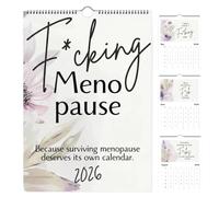 Funny Menopause Calendar 2026, Large Fucking Menopause Wall Calendar 2026, Humor Quotes 2026 Calendar 12 Month Planner, Christmas Sassy Gift for Women (1pc)
