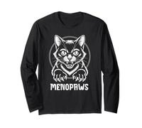 Funny Menopause Cat Menopausal Women Long Sleeve T-Shirt