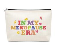 Funny Menopause Gift Makeup Bag Hot Flashes Gifts Hormone Therapy Cosmetic Bag Menopause Gift for Mum Grandma Aunt Colleague Friends Mothers Day Gifts for Mom Birthday Present Travel Zipper Pouch