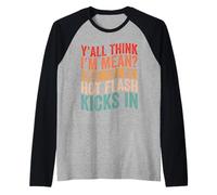 Funny Menopause hot Flash Relief Midlife Crisis Raglan Baseball Tee