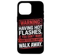 Funny Menopause survived hot flash relief midlife crisis Case for iPhone 16 Pro Max