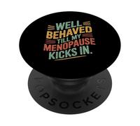 Funny Menopause survived hot flash relief midlife crisis PopSockets Adhesive PopGrip