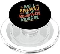 Funny Menopause survived hot flash relief midlife crisis PopSockets PopGrip for MagSafe