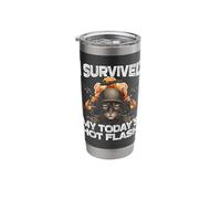 Funny Menopause Survived hot Flash Relief Midlife Crisis Stainless Steel Insulated Tumbler