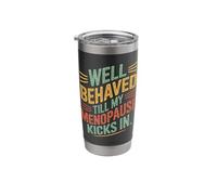 Funny Menopause Survived hot Flash Relief Midlife Crisis Stainless Steel Insulated Tumbler