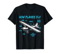 Funny Mens Aviation t shirts How Planes Fly Kids Youth Pilot T-Shirt