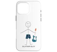 Funny Mens Bass Guitar Guy Boy Guitar Player Case for iPhone 16 Pro Max