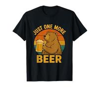 Funny Mens Bears Beer Tee Just 1 More Retro Vintage Drinking T-Shirt