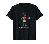 Funny Mens Bowling Design Boy Bowler Value Graphic T-Shirt, Men, Black, S
