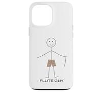 Funny Mens Flute Guy Boy Flute Player Flutist Case for iPhone 13 Pro Max