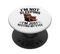 Funny Mens Humor Daddy I'm Not Sleeping I'm Resting My Eyes PopSockets Adhesive PopGrip
