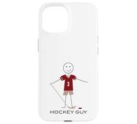 Funny Mens Ice Hockey Guy Boys Hockey Case for iPhone 15