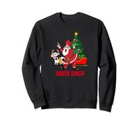 Funny Men's Punjabi Indian Bhangra Dancing Santa Claus Singh Sweatshirt