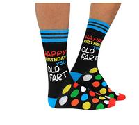 Funny Mens Socks Happy Birthday You Old Fart, Novelty Cotton Birthday Gift | Fun and Silly Novelty Socks, Bright and Colourful Novelty Socks, Fathers Day Gift for Dad, Novelty Gifts for Him