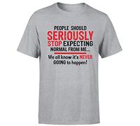 Funny Mens T Shirt Sarcastic Sarcasm Humour Joke Quote Novelty Sports Grey Tee People Should Seriously Stop Expecting XXL