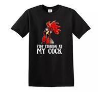 Funny Mens T-Shirts Novelty Party Top(Stop Staring at My Cock,XL)