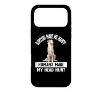 Funny Mens Womens Make Me Happy Not Humans Borzoi Dog Lover Case for iPhone 17 Pro Max