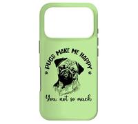 Funny Mens & Womens Pugs Make Me Happy Pug Dog Lover Case for iPhone 17 Pro