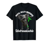 Funny Mental Health Awareness Unbreakable Elephant Meme T-Shirt