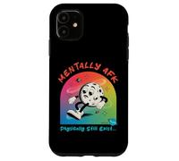 Funny Mentally AFK Physically Still Exist Unfortunately Moon Case for iPhone 11
