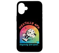 Funny Mentally AFK Physically Still Exist Unfortunately Moon Case for iPhone 16 Plus