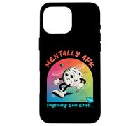 Funny Mentally AFK Physically Still Exist Unfortunately Moon Case for iPhone 16 Pro Max