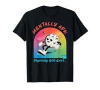 Funny Mentally AFK Physically Still Exist Unfortunately Moon T-Shirt