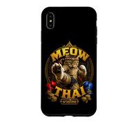 Funny Meow Thai Martial Arts Cat Fighter Pun Dad Joke Case for iPhone XS Max