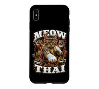 Funny Meow Thai Martial Arts Cat Fighter Pun Dad Joke Case for iPhone XS Max